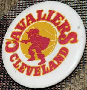 1970's 80's Cleveland Cavaliers NBA Vintage 2 1/4 Inch Basketball Pinback Button - Picture 1 of 2