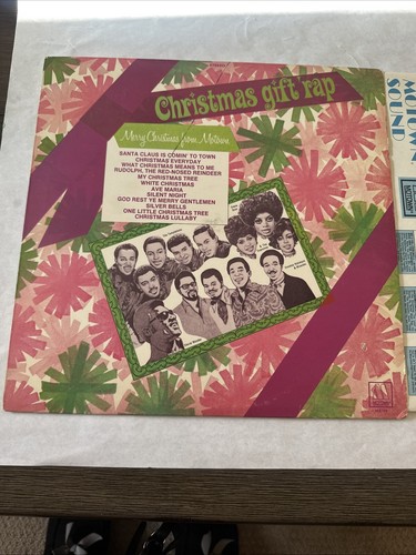 MOTOWN Christmas RAP Vintage LP JACKET Temptations WONDER supremes ROSS Smokey