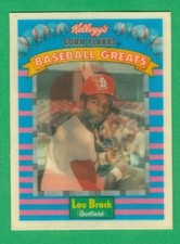 1991 KELLOGG’S #10 LOU BROCK ST LOUIS CARDINALS  3,000 HITS  HOF  NM/MT