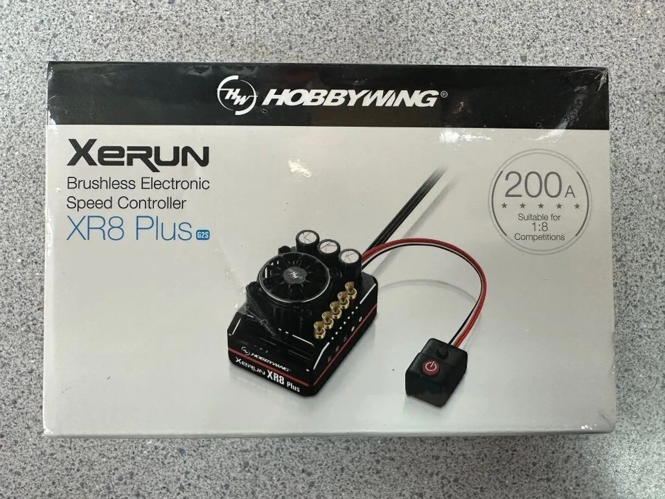 Hobbywing Xerun XR8 Plus G2S 1/8 Competition Sensored Brushless ESC 30113304 NEW - Image 1 of 4