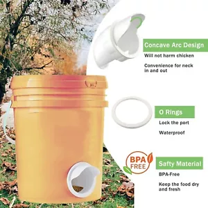 Hühnerfutter-Kit zum Selbermachen; Verwandeln Sie fast jeden Behälter oder Eimer in einen Futterautomaten - Bild 1 von 7