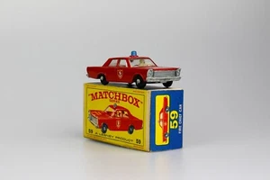 Matchbox Regular Wheels Series Nr. 59C - Ford Galaxie Fire Chief Car - Boxed - Afbeelding 1 van 15