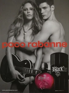 PUBLICITÉ DE PRESSE 2011 PARFUM BLACK DE PACO RABANNE - Picture 1 of 1
