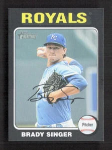 Brady Singer 2024 Topps Heritage Mini #164 schwarz/50 SP - Bild 1 von 2