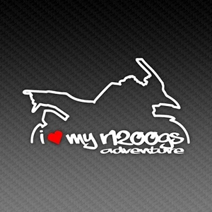 R1200GS ADV K51 Love Silhouette Motorrad Aufkleber Sticker 15x8cm - Picture 1 of 3