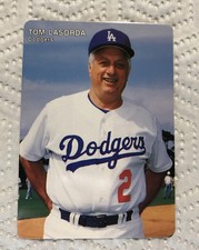 TOMMY LASORDA-LA DODGERS-HOF-1992 MOTHER'S COOKIES BASEBALL CARD