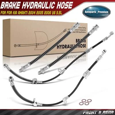 4x Front & Rear Brake Hydraulic Hose Line for Kia Amanti 2004 2005 2006 V6 3.5L - Image 1 of 4