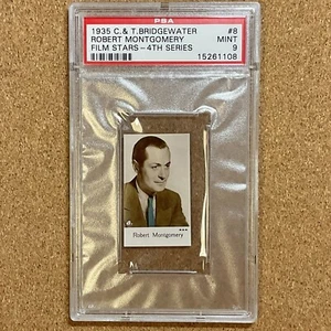 1935 C T BRIDGEWATER Film Card #8 ROBERT MONTGOMERY Night Must Fall Actor PSA 9 - Picture 1 of 4