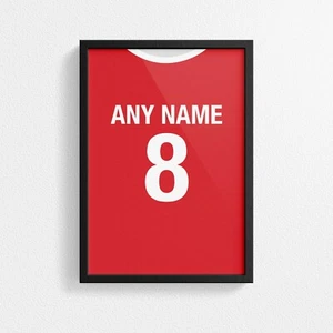 Personalised Nottingham Forrest Colours Poster Frame Print Birthday Christmas - Picture 1 of 12