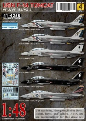 DXM decal 1/48 USN F-14 Tomcat Collection 4 (VF-2  /VX-4 / VF-154) - Image 1 of 4