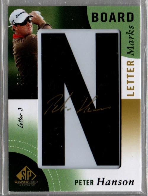 2014 SP Game Used Leader Board Letter Marks #LLPH3 Peter Hanson N/5 Auto - Image 1 of 1