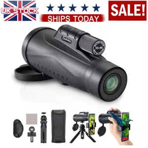 12x50 Hd High Power Portable Monocular Telescope Binoculars Hunting Camping - Picture 1 of 8