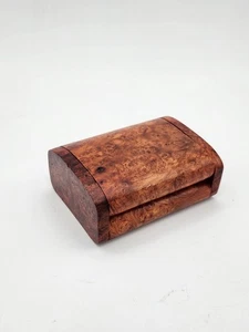 Vintage handgefertigte Wurzelholz Schmuck Handwerk Box klein 3,25" x 2,5" x 1,5" - Bild 1 von 7