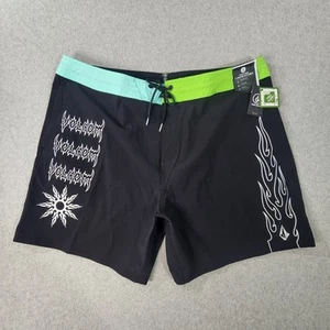 Volcom About Time Liberators Boardshorts Mens 40 Black Teflon EcoElite Stretch - Picture 1 of 24