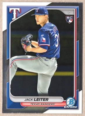 Jack Leiter 2024 Bowman Chrome Baseball #70 Texas Rangers Rookie RC - Image 1 of 2