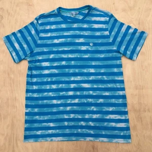 Fat Face Mens T-Shirt Size XL Blue Striped Tie Dye Cotton Sky Summer VW Surf - Picture 1 of 12