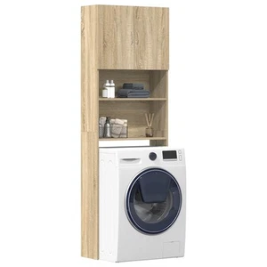 vidaXL Mobile Lavatrice Rovere Sonoma 64x24x190 cm in Truciolato - Foto 1 di 11