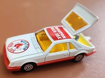 2¾" 1982 Corgi 1:64 Mettoy Ford Mustang Cobra Boston Red Sox Baseball Loose Car - Image 1 of 4