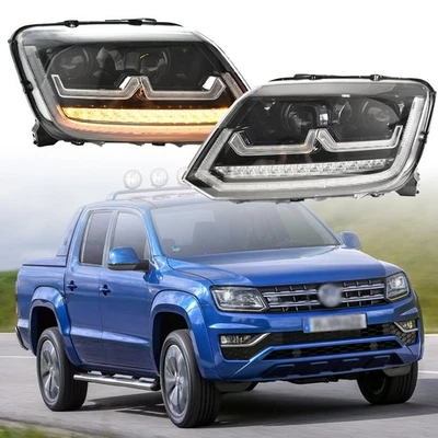 Conjunto de faros LED PUNTO luz de circulación de giro secuencial para VW Amarok 2010-22 Foto 1 de 4
