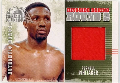 Pernell Whitaker 2011 ITG Ringside Boxing Silver Trunks Card #AM-54 (Red) - Image 1 of 2