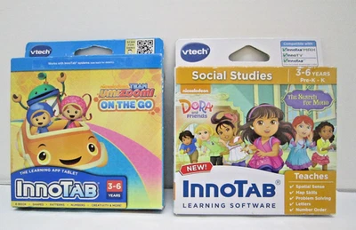 VTech InnoTab  Umizoomi ON THE GO / Dora SOCIAL STUDIES- New 3-6 YRS - Image 1 of 3