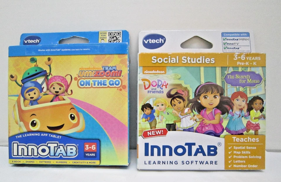 VTech InnoTab  Umizoomi ON THE GO / Dora SOCIAL STUDIES- New 3-6 YRS - Image 1 of 3