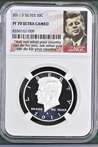 2011-S SILVER Kennedy Half Dollar PF70 UCam - NGC Special Label - Picture 1 of 2