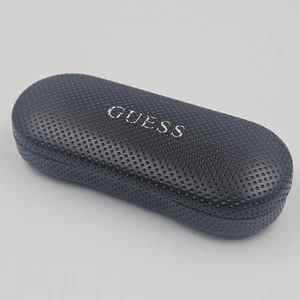 Guess Eyeglass Sunglasses Case Black Embossed Authentic w/ Cloth - Picture 1 of 9
