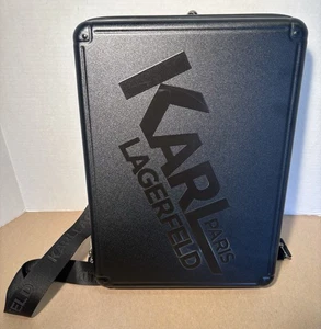 Karl Lagerfeld Paris - große schwarze Hartschalen-Reisetasche - NEU ohne Etikett 15” x 11” - Bild 1 von 8