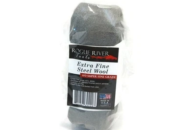 Super Fine Steel Wool 4oz Skein - by Rogue River Tools. 4/0 (0000) Grade, Polish
