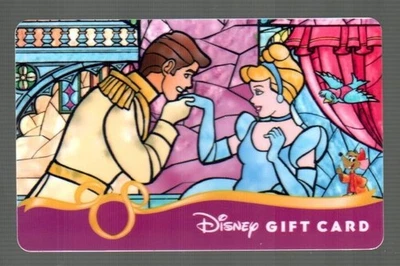 DISNEY Cinderella Stained Glass Window, Personalized Gift Card ( $0 ) RARE - Image 1 of 2