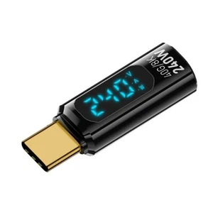 Paquete de 2 adaptadores de corriente USB C Tester 240 W con pantalla de corriente de voltaje en tiempo real - Imagen 1 de 6