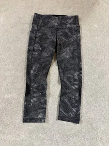 Lululemon Pace Rival High-Rise Crop 22" Velocity Mesh Island Mist Negro Talla 6 - Imagen 1 de 11