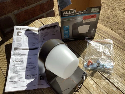 Cooper All-Pro FES0650LPC Bronze LED Porch Light Dusk to Dawn Area Light - Image 1 of 4