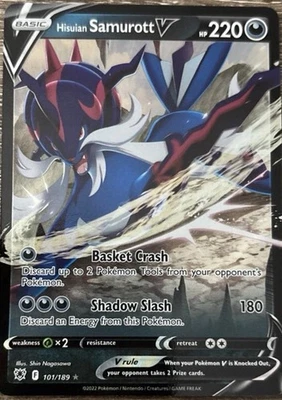 Hisuian Samurott V 101/189 Swsh10: Astral Radiance Holo NM - Image 1 of 2
