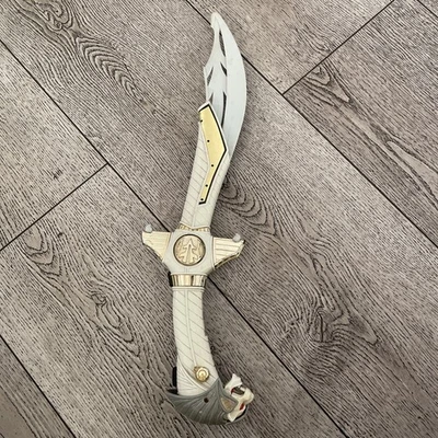 De colección 1994 Mighty Morphin Power Rangers White Ranger Saba Talking Sword Works Foto 1 de 4