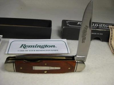 1997 Remington R4468 Lumber Jack Bullet 2 Blade Knife NEW w/Box NIB Wood Scales - Image 1 of 4