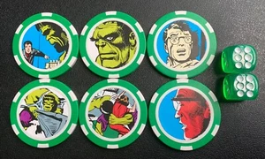 Action Tokens für HEROCLIX aus Hulk #2 mit grünen 14mm Würfeln - Bild 1 von 2