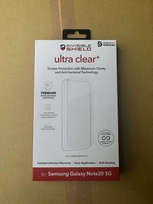 QTY 2 InvisibleShield Ultra Clear Screen Protector for Samsung Galaxy Note20 5G - Image 1 of 2