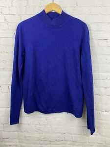 East 5th Sweater Womens Size Large Blueish Purple Mock Neck Long Sleeves Acrylic - Picture 1 of 3
