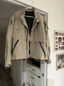 unisex jacket color cream size large very cool jacket. - Picture 1 of 6