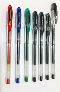 7 X Uni-Ball Signo Gel Ink UM -120 Roller ball Pens- 0.7mm- Mixed colors - Picture 1 of 3