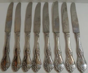 Juego de cuchillos de cena 4 piezas Oneida Silver CAMILLE acero inoxidable 18/0 flores pergaminos - Imagen 1 de 3