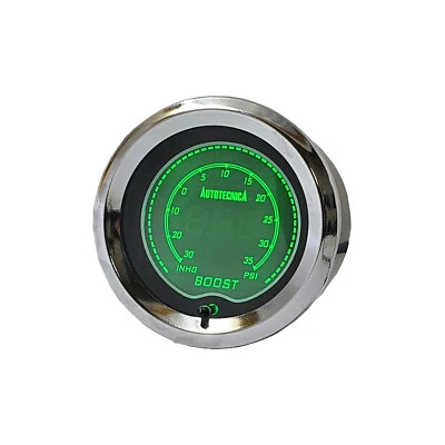 Autotecnica LCD Electronic Digital Boost Vacuum Gauge 52mm Turbo 7 Colour - Image 1 of 4