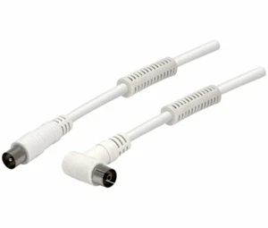 x 5 Unidades: Cable Antena Blindado Ferritas Macho -  Hembra 90º  1,5m - Imagen 1 de 2