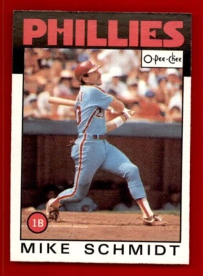 1986 O-Pee-Chee #200 Mike Schmidt NMMT - Image 1 of 2