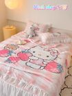 QUILT THICK HELLO KITTY MATTRESS COVER SUMMER COOL DOWN SOFT BED AND PILLOWS