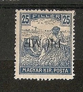 1918-19 FIUME MIETITORI VEDUTE 25 F MH * varietà - 6438 - Picture 1 of 1