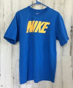 NIKE Regular Fit T-SHIRT Water Drops LOGO Men's M - BLUE - Picture 1 of 3