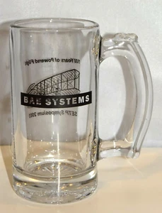 BAE SYSTEMS SETP Symposium 2003 Flight Aviation Heavy Clear Glass Mug Cup 12oz. - Picture 1 of 8